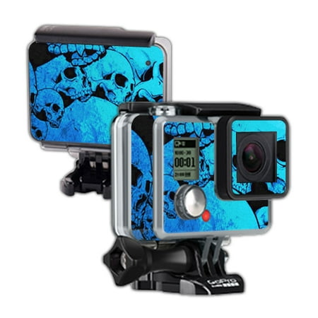 Go Pro Camera Blue Lens Mightyskins Protective Vinyl Skin Decal Cover for GoPro Hero Camera Digital Camcorder wrap sticker skins Blue Skulls ()