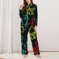 thumbnail image 2 of Balery Play Game Start Conjunto de Pijama con Estampado para Mujer, Conjunto de Dos Piezas con Manga Larga, Ropa de Dormir Suave con Bolsillos, Pijamas Cómodos-Small, 2 of 7