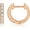 Rose Gold, variant on Gold Huggie Earrings for Women 14K Real Gold Plated, Small Cubic Zirconia Cartilage Hoop Earrings Cuffs for Women