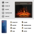 thumbnail image 4 of Inserto de chimenea eléctrica Vabches de 23" con calefactor empotrable 120 V, 4 of 7