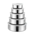 thumbnail image 2 of Sunjoy Tech 5Pcs Food Storage Box Stainless Steel Food Containers with Leak-Proof Lids Reusable Crisper Box Bowl for Home, 2 of 7