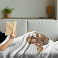thumbnail image 3 of Goldfish Soft Flannel Fleece Throw Blanket, Illustration of an Aquatic Sea Animal with Colorful Design Sketchy Print, Cozy Plush for Indoor and Outdoor Use, 70" x 90", Multicolor, by Ambesonne, 3 of 5