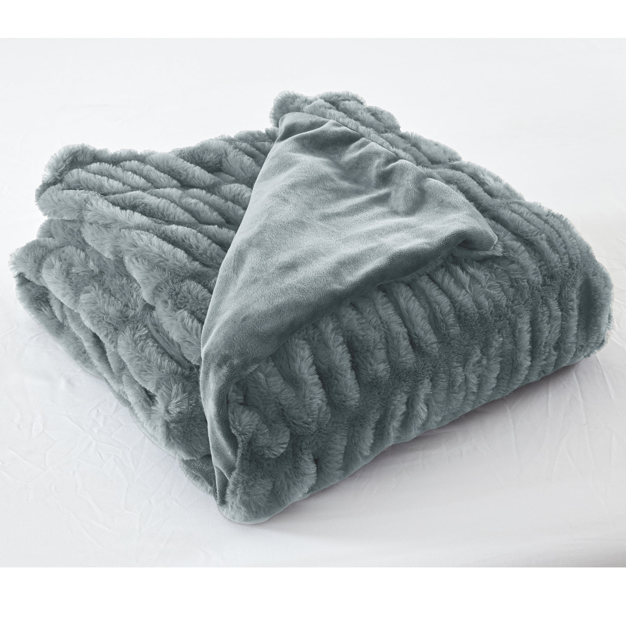 Modern threads faux fur throw sale