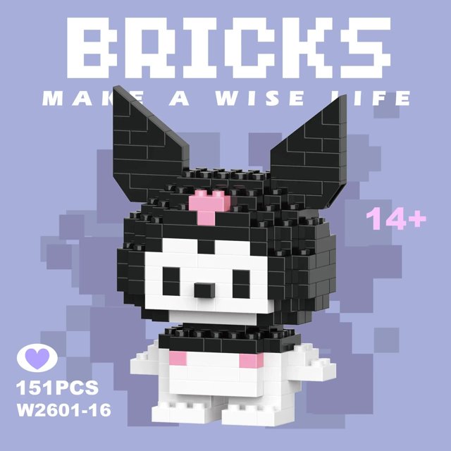 Disney 108 Style Stitch LinaBell Hello Kitty Building Blocks Princess Cartoon Figrues Bricks Children's Assembly Toys Model Gift