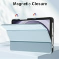 thumbnail image 4 of KOMI Étui pour Samsung Galaxy Tab A9 8,7 Pouces 2023, Étui Rigide Mince avec Support, Couverture Intelligente de Protection pour Tablette Samsung Galaxy Tab A9, Bleu Pâle, 4 of 5