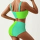 thumbnail image 3 of WILLBEST Conjuntos de Bikini Para Mujer, Trajes de Baño de Dos Piezas Con Cuello Cuadrado Fruncido, Trajes de Baño de Cintura Alta, 3 of 6