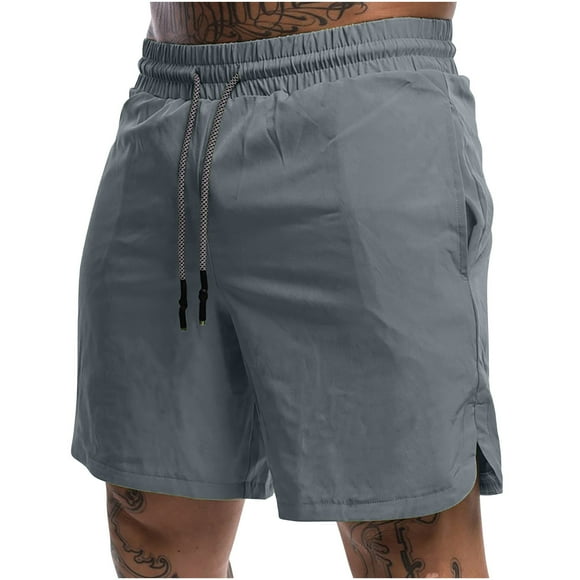 FcBaudy Mens Shorts, Shorts Men Men's Casual Solid Color Casual Drawstring Pockets Elastic Sports Shorts Men Pants