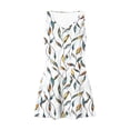 thumbnail image 4 of Vestido Corto para Mujeres Verano sin Mangas Cuello en V, Impresión de Moda con Bolsillos, Poliéster de Algodón Casual, 4 of 9