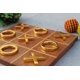 thumbnail image 3 of Mesa de café Tic Tac Toe Game T one de madera para granja, 3 of 5