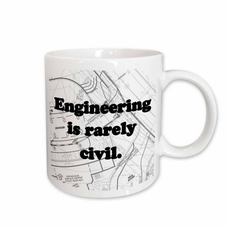 

3dRose Engineering is rarely civil Ceramic Mug 15-ounce