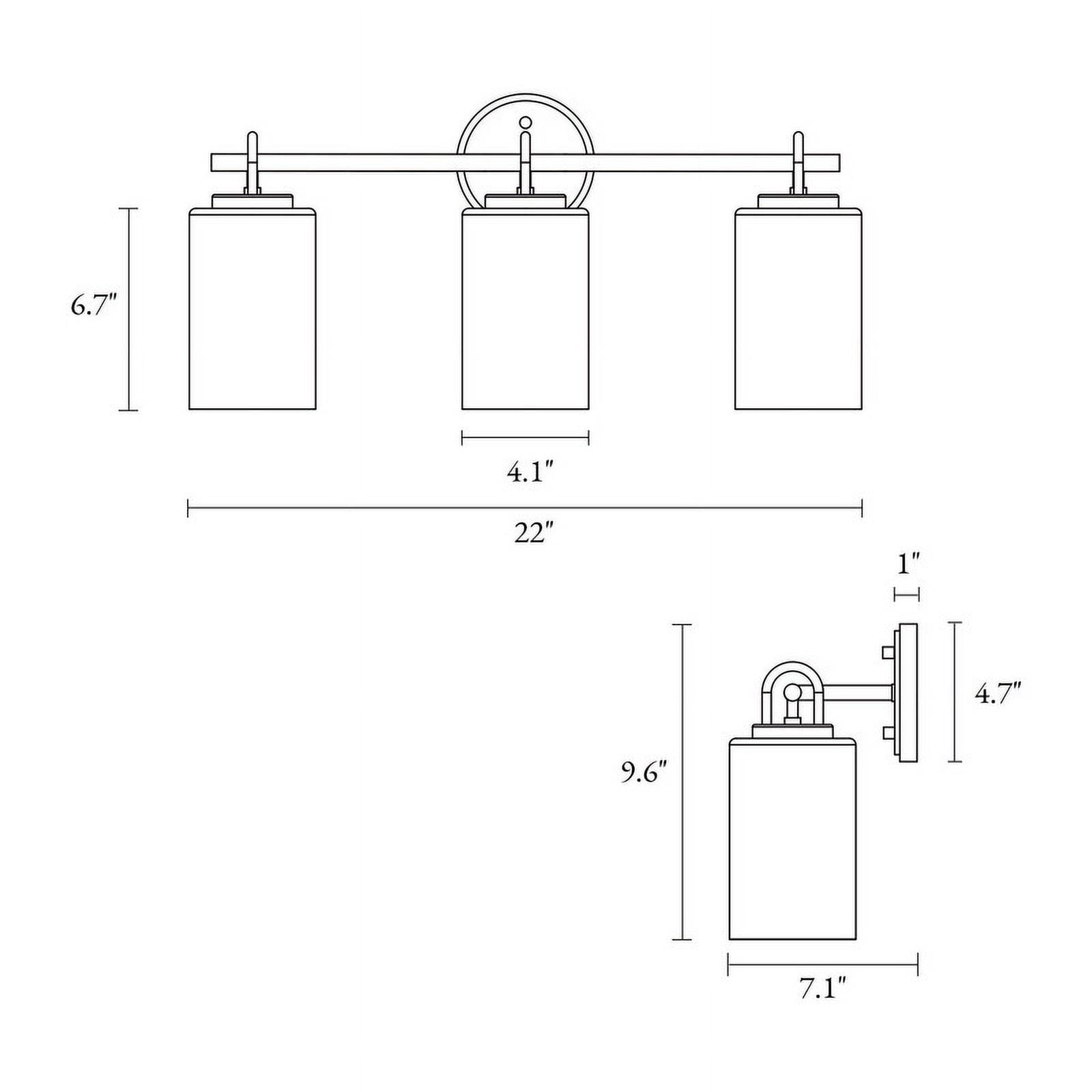 LNC Naturestrl 22-in 3-Light Matte Gold LED Modern/Contemporary Vanity Light