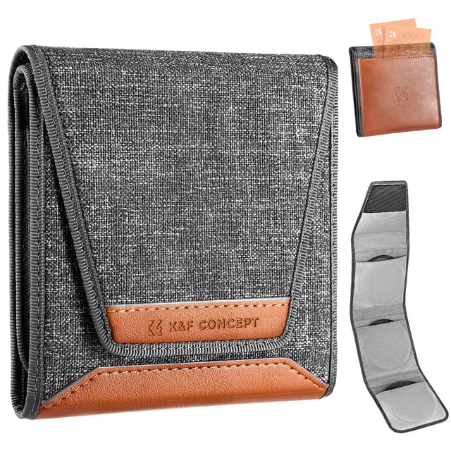Funda de filtro de lente K&F Concept con capacidad para 3 filtros de hasta 62 mm