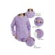 thumbnail image 2 of Apparonia Conjuntos de Pijama para Mujer Ropa de Dormir de Algodón Camisa de Manga Larga con Botones Al Frente y Pantalón Ropa de Dormir Cuello con Solapa Pjs Conjuntos de Descanso Lunares Morados M, 2 of 7