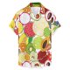thumbnail image 1 of Camisas Para Hombre Casual Hombres Moda Primavera Verano Casual Manga corta Turndown Neck Impreso Camisetas Top Blusa (White, XXL), 1 of 5