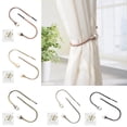 thumbnail image 2 of SDFGTstore 1Pair Pearl Beads Ushape Curtain Hooks Pothook Wall Tiebacks Hangers Coat Hat Hook Curtain Accessories Holdback, 2 of 14