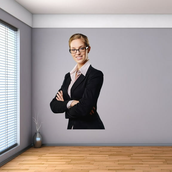 VWAQ Business Woman Wall Decal | Peel and Stick Vinyl Wall Sticker - FWP5