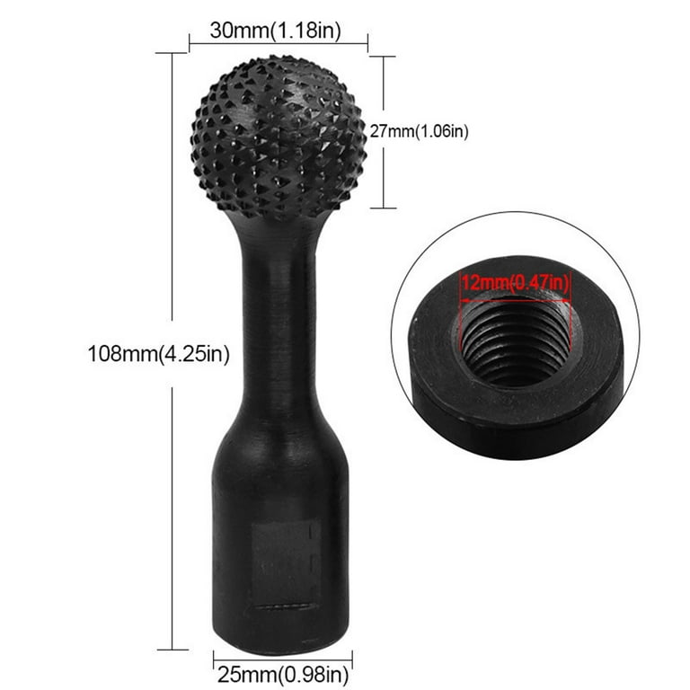 hengtong Carbon Steel Sphere Rotary File 12mm Shank Carving File