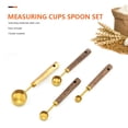thumbnail image 4 of Juego de tazas medidoras Juego de cucharas apilables para cocina Barra de oro Herramientas para hornear, 4 of 6