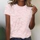 thumbnail image 2 of Tops de Ajuste Suelto para las Mujeres Retro Impreso Cuello Redondo Manga Corta, Camiseta de Poliéster Casual, 2 of 4