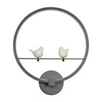 18W 3000K Warm Light Two Birds Ring LED Wall Lamp Modern for Living Room Bedroom Bedside Lighting Black