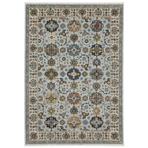 Oriental Weavers Aberdeen Area Rug 561W1 Traditional Blue Floral Oriental 3' 3" X 5' Rectangle