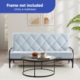 thumbnail image 5 of Jamdok 6" Full Size Memory Foam Futon Mattress  Replacement(Frame Not Included),Futons Sofa Couch Bed with Thickened Pillowtop Cover, Floor Mattress with Two Types of Firmness, Light Grey, 5 of 7