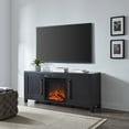 thumbnail image 5 of Evelyn&Zoe Chabot Rectangular TV Stand with Log Fireplace for TV's up to 65" in Charcoal Gray, 5 of 5
