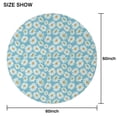 thumbnail image 6 of Blue Daisy Flower Pattern Round Tablecloth 60"x60",Wrinkle Wipeable Table Cloth for Kitchen Dining Room Picnic Patio Party, 6 of 6