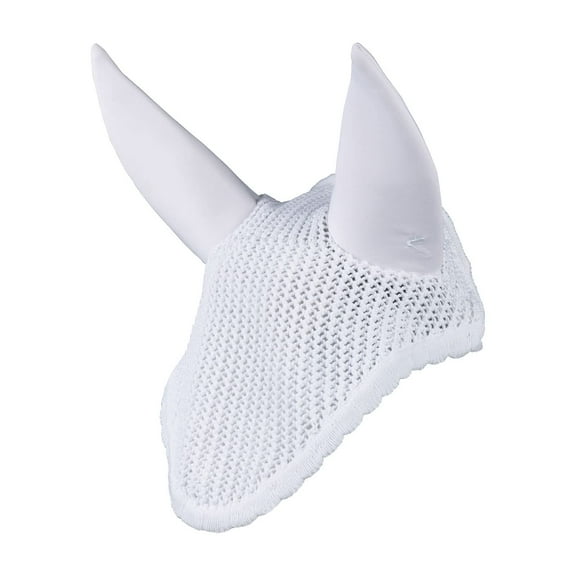 HORZE Marquess Noise Cancelling Crochet-Pattern Horse Ear Net - White - Horse