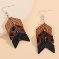 thumbnail image 4 of Nvzi Pendientes colgantes de estilo retro, nuevos y únicos, estilo bohemio étnico, joyería vintage (marrón), 4 of 5