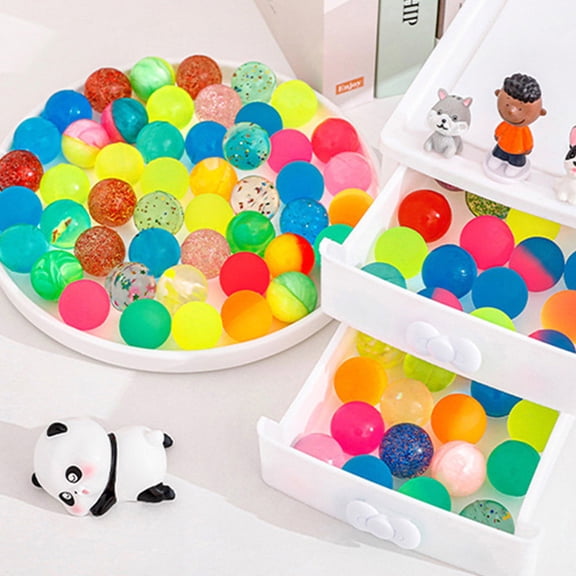 BESTYASH 48Pcs Vending Machine Bouncy Balls in Assorted Colors Lightweight Portable Party Favors