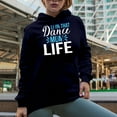 thumbnail image 2 of Livin That Dance Mom Life Merch Gift Ideas for Dancers Navy Hooded Sweatshirt or Hoodie, 3XL, 2 of 5