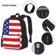 thumbnail image 3 of Disketp America Flags3 Mochila Estampada de Gran Capacidad con Lonchera y Estuche, Set de 3 Piezas para Estudiantes, 3 of 7