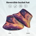 thumbnail image 5 of Daiia Dreamy Dandelion Sunset Pattern Bucket Hat - Trendy Cotton Sun Hat for Beach, Golf, Fishing - Fun Outdoor Vacation Boonie for Men and Women, 5 of 9