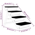 thumbnail image 4 of vidaXL Dog Stair Grey 105x47 cm Solid Wood Fir, 4 of 5