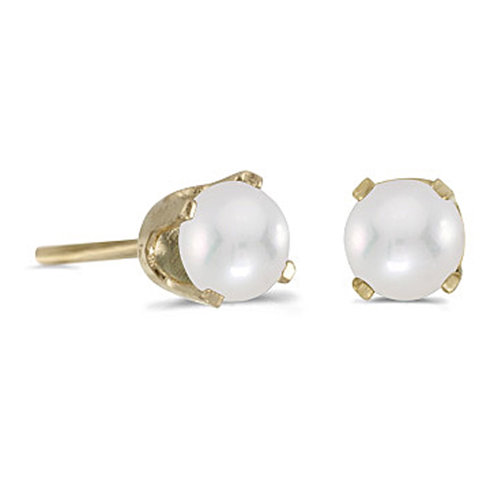 10mm Ear Studs Earrings Pair Half Drilled- 50pcs Pearl Jewelry Round Ball Creamy White Red Blue Champagne Pearl