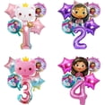 thumbnail image 2 of Globos metálicos para casa de muñecas Gabby, decoración para fiestas de cumpleaños de niñas con dibujos animados, regalos para baby shower, 2 of 5