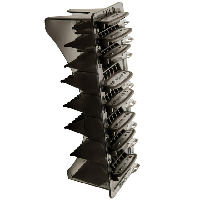 Guías de corte Wahl Profesional Premium Negro #3171-500 - 1/8" a 1" - Se adapta a todos los cortadores de tamaño completo (excluye cuchillas desmontables) - Paquete de