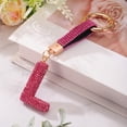 thumbnail image 3 of Encanto de letra L de Uxcell, encanto de alfabeto de rhinestone para hacer joyas, rojo rosa, 3 of 6