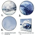 thumbnail image 3 of Designart "Ocean Wave Movement V" Modern Landscape Beach Wall Art For Kitchen, 3 of 5