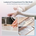 thumbnail image 6 of EVERFUN Large Travel Makeup Bag for Women Hanging Toiletry Bag Full Sized Cosmetic Bag Organizer Kit, 6 of 13