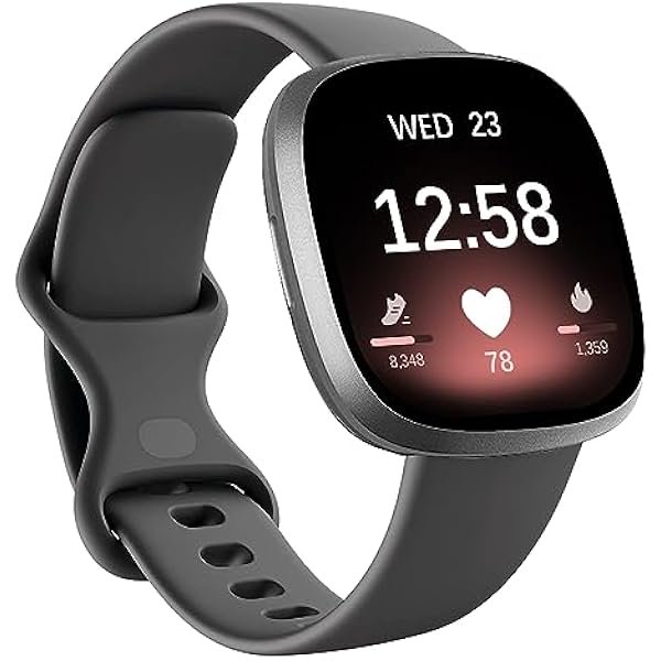 wonima11 Band Compatible with Fitbit Versa 4/Versa 3 Band Women/Fitbit Sense/Sense 2 Bands Men, Soft Wristband Replacement Accessories for Fitbit Versa 3/4 and Sense/Sense 2 Watch Band, Black Large