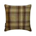 thumbnail image 4 of Winter Plaid Throw Pillow cover, 16"x16" Orange Velvet Decorative Pillow Cover, Modern Plaid Farmhouse Buffalo Check Pillow Cover For Sofa Couch, Hotels, living Room, Bed Room - Plaidscape Orange, 4 of 11