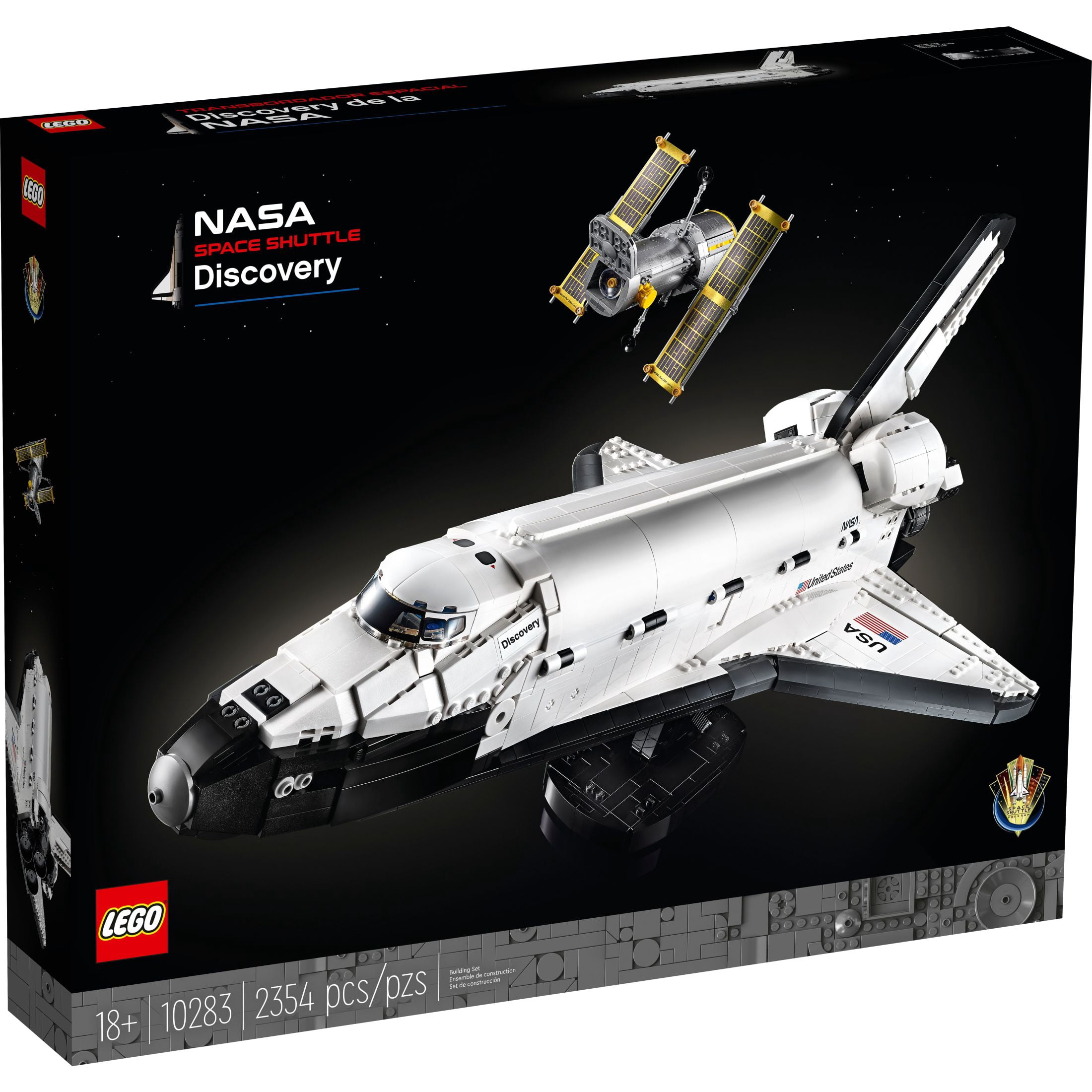 LEGO Icons NASA Space Shuttle Discovery Building Sets for Adults - Model Kits for Bookshelf or Office Decor, Ages 18+ Years - Gifts for Men & Women - 10283