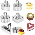 thumbnail image 2 of 5 Pieces Cake Ring Small Baking Ring Stainless Steel Cake Ring Mousse Molds Dessert Rings For Cooking And Baking, 2 of 7