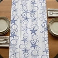 thumbnail image 5 of Table Runners 70 Inches Long Dress Scarves, Navy Blue Coastal Farmhouse Coffee/Dining/Kitchen Table Decor, Holiday Table Runner, Starfish Nautical Ocean Sea Wooden 13x70 Inch, 5 of 9
