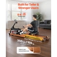 thumbnail image 2 of VEVOR Water Rowing Machine, 6-Level Quiet Resistance, Wooden Foldable Rower Machine with 14L Water Tank & LCD Monitor, Bluetooth App Compatible, 350LBS Weight Capacity, Immersive Row Machines for Home, 2 of 9