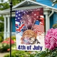 thumbnail image 4 of 4th of July Patriotic Welcome Garden Flag America Memorial Day Red White Star USA Flags Outside Decoration US Eagle Flag Outdoor Yard Small Flag Double Sided 12x18 Inches,Garden Flag, 4 of 6