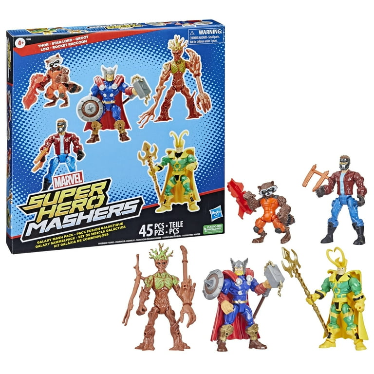 Marvel Super Hero Mashers Thor and Guardians of The Galaxy Pack