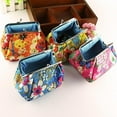 thumbnail image 6 of Xinyolin Vintage Floral Print Kiss Clasp Women Mini Pouch Money Bag Wallet Coin Purse, 6 of 7